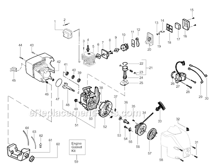 Page B Diagram and Parts List for TE400CXL Type 3 Weed Eater Trimmer